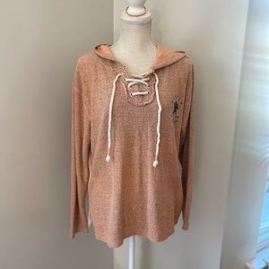 Southern Spirit Marled Peach Grey Destin Florida Hoodie